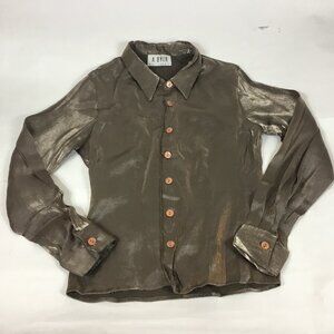 (PO) A. Byer, Brwn Button-down Shirt